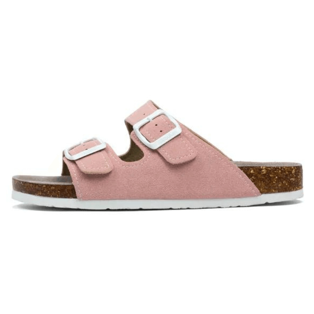 Sandália Birken Camurça, conforto excepcional com design europeu, unindo elegância atemporal e leveza. Perfeita para um estilo sofisticado e moderno.